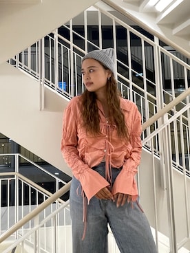 関 侑梨乃さん（レディース・156cm）の秋コーディネート