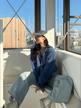 関 侑梨乃さん（レディース・156cm）の冬コーディネート