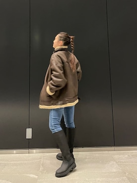 関 侑梨乃さん（レディース・156cm）の秋コーディネート