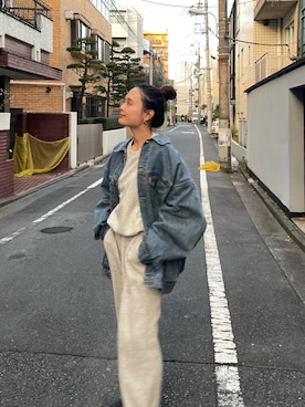 関 侑梨乃さん（レディース・156cm）の冬コーディネート