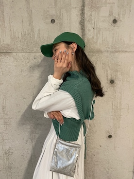 関 侑梨乃さん（レディース・156cm）の冬コーディネート