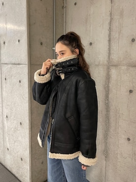 関 侑梨乃さん（レディース・156cm）の冬コーディネート