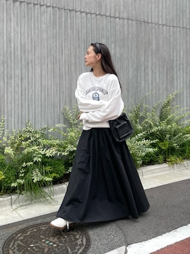 「アイテム（スウェット）」を使った、関 侑梨乃さん（レディース・156cm）の夏コーディネート