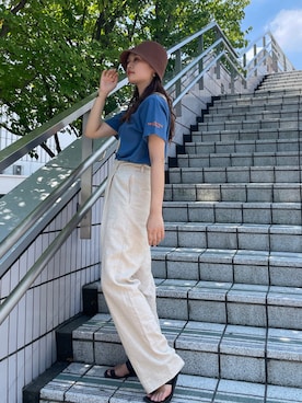 「綺麗めコーデ」｜「アイテム（帽子）」を使った、関 侑梨乃さん（レディース・156cm）の夏コーディネート