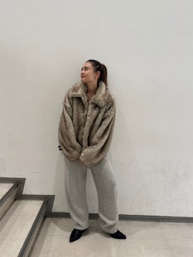 「Ungrid（アングリッド）のアイテム（その他アウター）」を使った、関 侑梨乃さん（レディース・156cm）の秋コーディネート