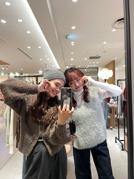 関 侑梨乃さん（レディース・156cm）の冬コーディネート