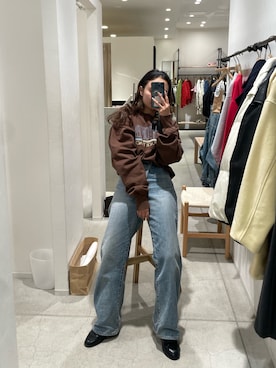 関 侑梨乃さん（レディース・156cm）の冬コーディネート