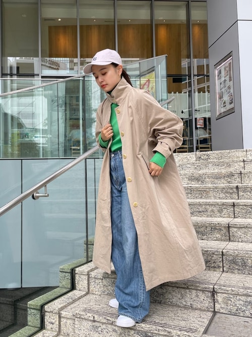 Ungrid関 侑梨乃さんのステンカラーコートを使ったコーディネート 