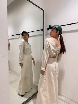 「綺麗めコーデ」｜「アイテム（帽子）」を使った、関 侑梨乃さん（レディース・156cm）の秋コーディネート