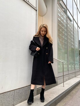 髙田真生さん(レディース・163cm)の冬コーディネート