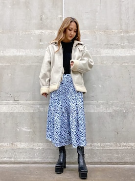 髙田真生さん（レディース・163cm）の冬コーディネート