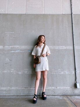 髙田真生さん(レディース・163cm)の春コーディネート