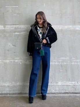 髙田真生さん(レディース・163cm)の冬コーディネート