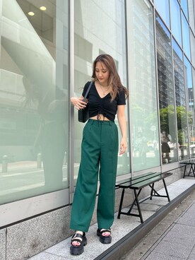 髙田真生さん（レディース・163cm）の夏コーディネート