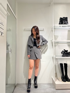 髙田真生さん（レディース・163cm）の春コーディネート