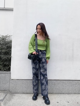「ワークブーツ」｜髙田真生さん（レディース・163cm）の冬コーディネート