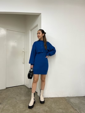 髙田真生さん（レディース・163cm）の秋コーディネート