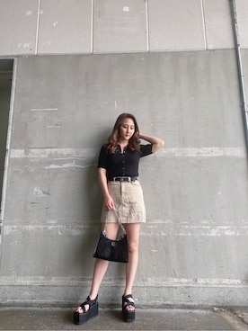 髙田真生さん(レディース・163cm)の夏コーディネート