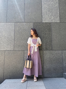 髙田真生さん（レディース・163cm）の春コーディネート