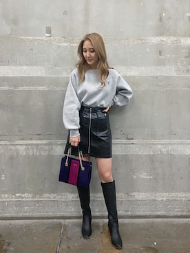 髙田真生さん（レディース・163cm）の冬コーディネート