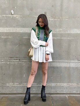 髙田真生さん（レディース・163cm）の冬コーディネート