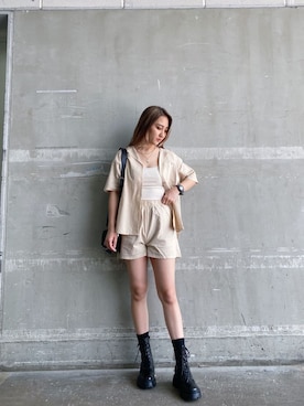 髙田真生さん（レディース・163cm）の夏コーディネート