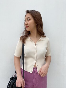 髙田真生さん（レディース・163cm）の春コーディネート