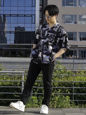 「SUGGESTION（サジェッション）のアイテム」を使った、なるさん（メンズ・165cm）の夏コーディネート