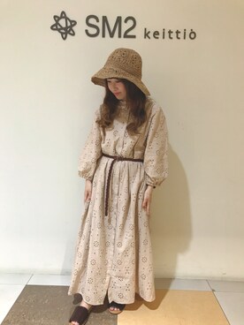 「Samansa Mos2（サマンサ モスモス）のセパレートサンダル（サンダル）」を使った、す　ず　きさん（レディース・146cm）の春コーディネート