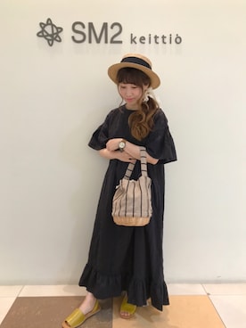 「Samansa Mos2（サマンサ モスモス）のセパレートサンダル（サンダル）」を使った、す　ず　きさん（レディース・146cm）の春コーディネート