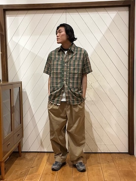 「FORK&SPOON（フォークアンドスプーン）のアイテム」を使った、今村秀さん（メンズ・178cm）の夏コーディネート