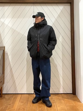 「アイテム（ダウンジャケット/コート）」を使った、今村秀さん（メンズ・178cm・20代）の秋コーディネート