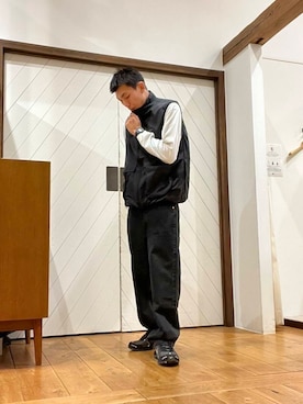 「y2k」｜「アイテム（その他アウター）」を使った、今村秀さん（メンズ・178cm）の秋コーディネート