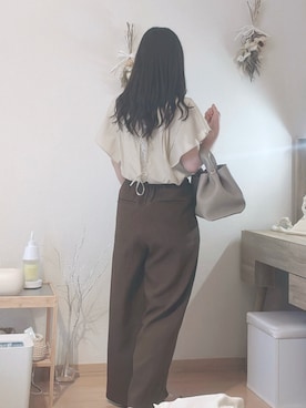 「アイテム（その他トップス）」を使った、もよんさん（レディース・160cm）の秋コーディネート