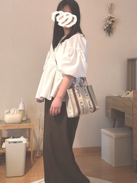 「Chloe（クロエ）のアイテム（ショルダーバッグ）」を使った、もよんさん（レディース・160cm）の秋コーディネート