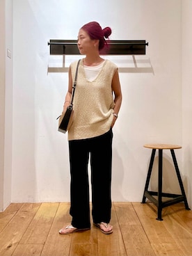 「MARCO BIANCHINI（マルコビアンチーニ）のアイテム」を使った、kazueさん（レディース・158cm）の夏コーディネート