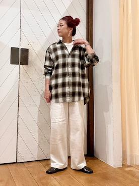 「アイテム（その他シューズ）」を使った、kazueさん（レディース・158cm）の秋コーディネート