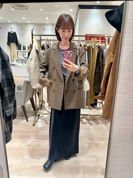 「アイテム（テーラードジャケット）」を使った、chihomakinoさん（レディース・156cm）の秋コーディネート