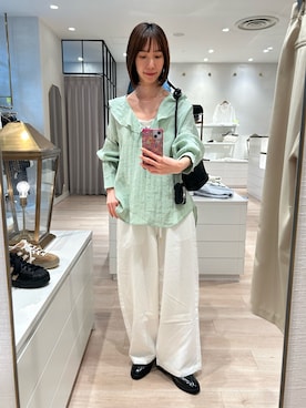 「Omekashi（オメカシ）のアイテム」を使った、chihomakinoさん（レディース・156cm）の春コーディネート