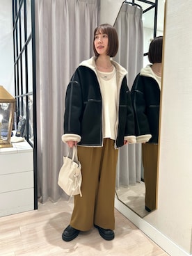 「アイテム（チョーカー）」を使った、chihomakinoさん（レディース・156cm）の冬コーディネート