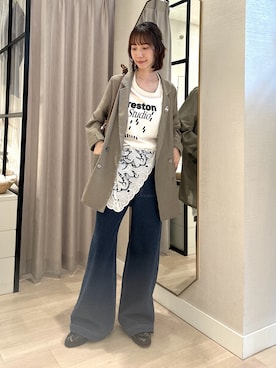 「Omekashi（オメカシ）のアイテム」を使った、chihomakinoさん（レディース・156cm）の春コーディネート