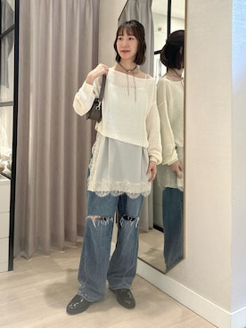 「Omekashi（オメカシ）のアイテム」を使った、chihomakinoさん（レディース・156cm）の春コーディネート