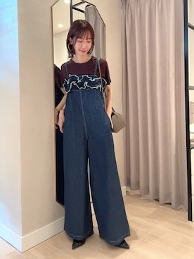 「アイテム（オールインワン・サロペット）」を使った、chihomakinoさん（レディース・156cm）の夏コーディネート