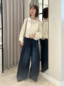 「Omekashi（オメカシ）のアイテム」を使った、chihomakinoさん（レディース・156cm）の春コーディネート