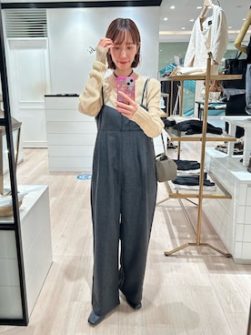「秋のコーデ」｜「アイテム（オールインワン・サロペット）」を使った、chihomakinoさん（レディース・156cm）の秋コーディネート