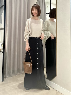 「Omekashi（オメカシ）のアイテム」を使った、chihomakinoさん（レディース・156cm）の春コーディネート