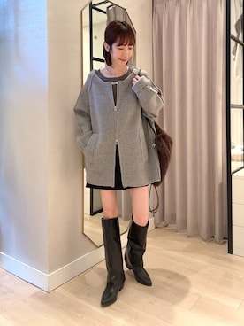 「アイテム（その他アウター）」を使った、chihomakinoさん（レディース・156cm）の秋コーディネート