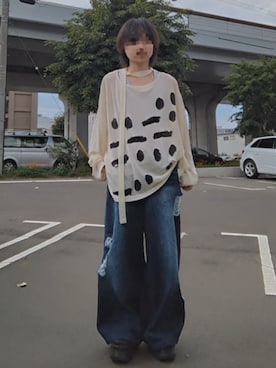 「INTER FACTORY（インターファクトリー）のアイテム（デニムパンツ）」を使った、あかさん（メンズ・160cm）の夏コーディネート