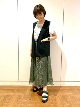 「ベストコーデ」｜「アイテム（サンダル）」を使った、卑弥呼　阪急博多店さん（レディース・158cm）の春コーディネート