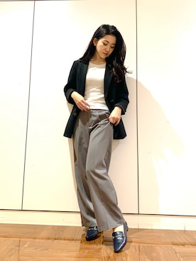「HIMIKO（ヒミコ）のアイテム（ローファー）」を使った、卑弥呼　阪急博多店さん（レディース・160cm）の冬コーディネート